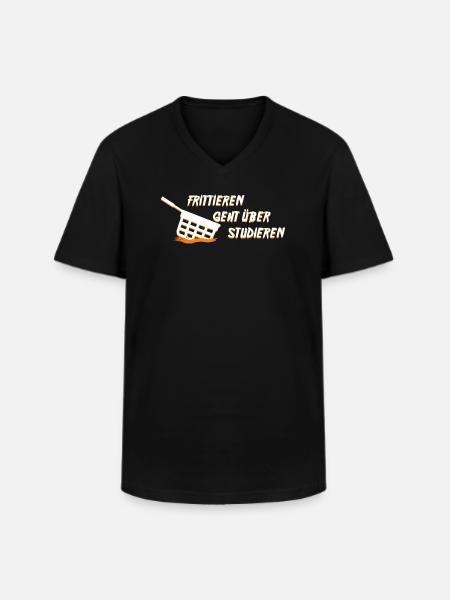 Frittieren - Männer-T-Shirt mit V-Ausschnitt - Schwarz