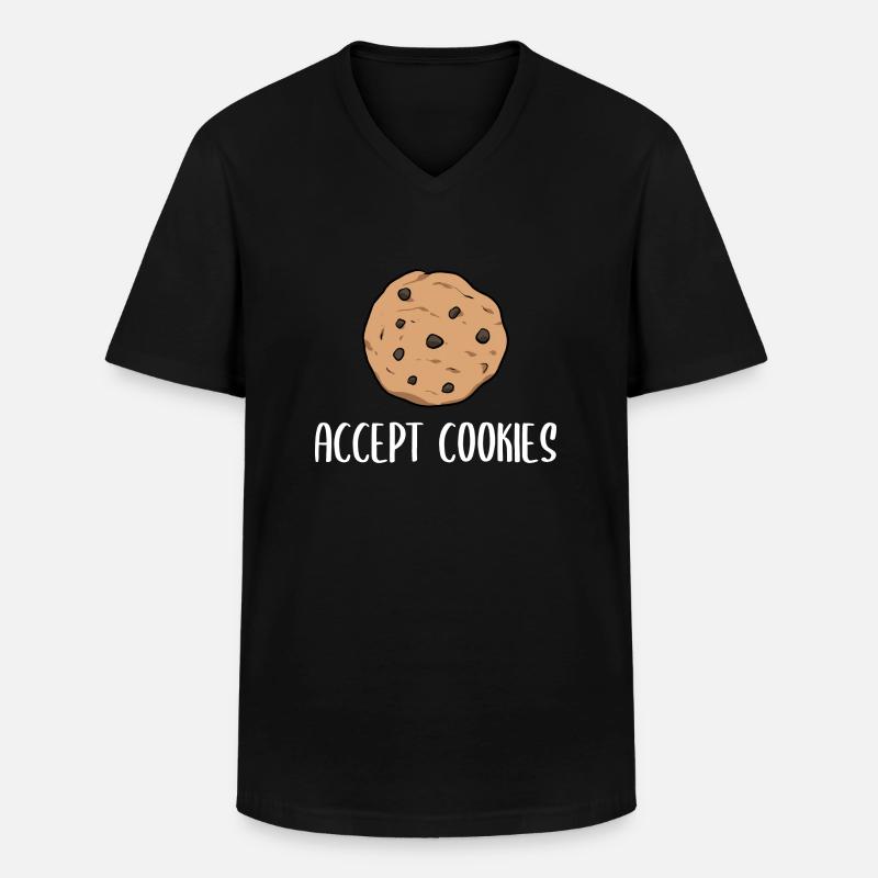 Accept Cookies Techniker - Männer-T-Shirt mit V-Ausschnitt - Schwarz