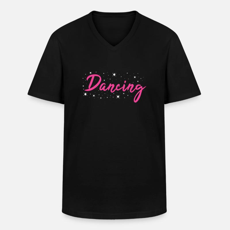 Dancer Dancing - Männer-T-Shirt mit V-Ausschnitt - Schwarz