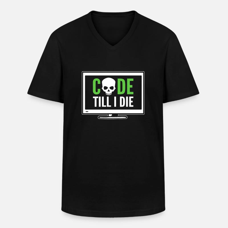 Computerprogrammierer Computerspezialist - Männer-T-Shirt mit V-Ausschnitt - Schwarz