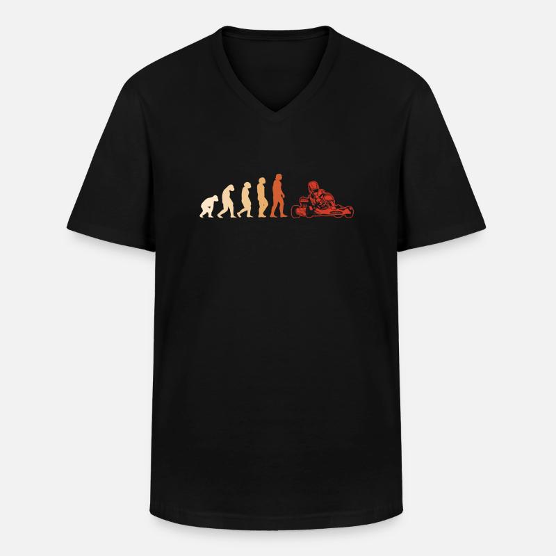 Sport Evolution Go Kart - Männer-T-Shirt mit V-Ausschnitt - Schwarz
