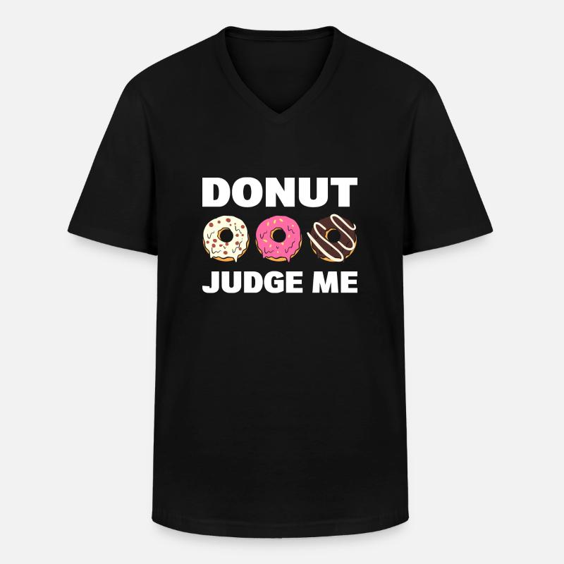 Donut Judge Me Donut Maker - Männer-T-Shirt mit V-Ausschnitt - Schwarz
