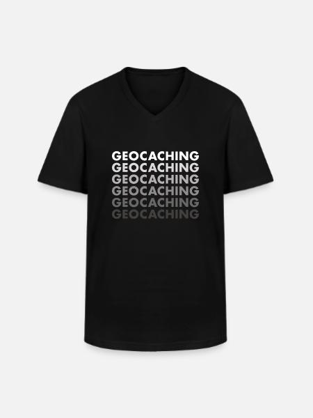 Geocacher Geocaching - Men's V-Neck T-Shirt - black