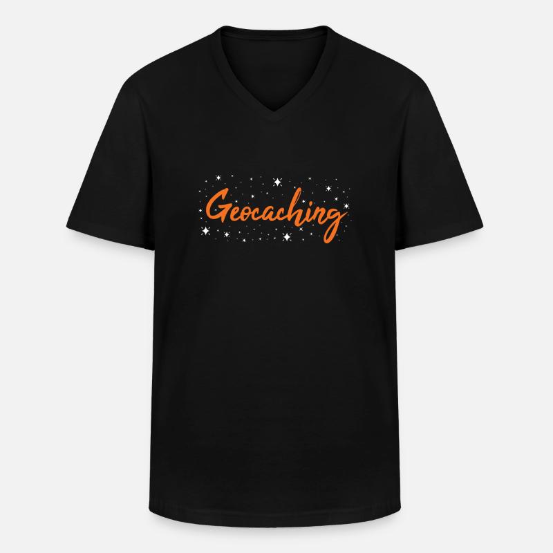 Geocacher Geocaching - Männer-T-Shirt mit V-Ausschnitt - Schwarz