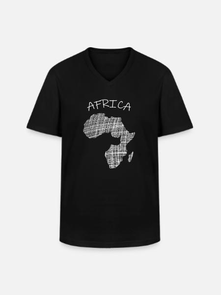 Afrika Africa - Männer-T-Shirt mit V-Ausschnitt - Schwarz