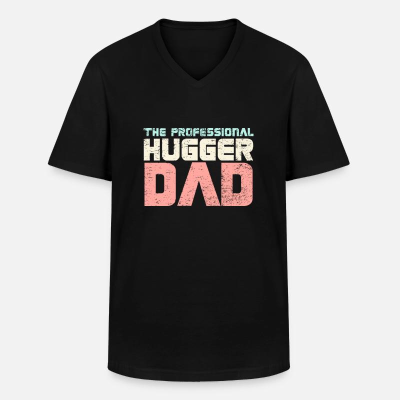 The Professional Hugger Dad - Men's V-Neck T-Shirt - black
