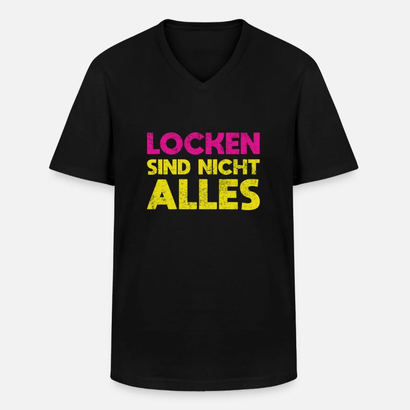 Locken Sind Nicht Alles - Männer-T-Shirt mit V-Ausschnitt - Schwarz