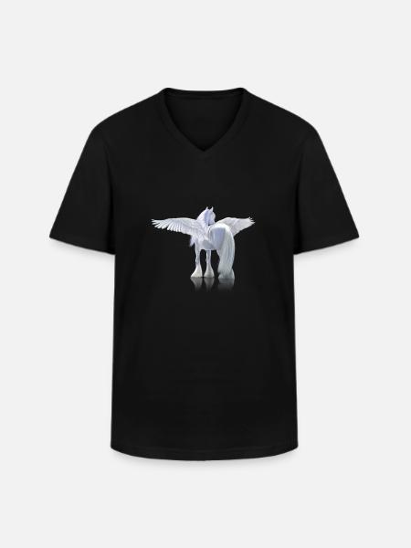 Pegasus - Men's V-Neck T-Shirt - black