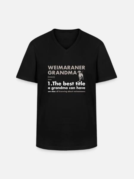 Weimaraner Grandma Definition - Men's V-Neck T-Shirt - black
