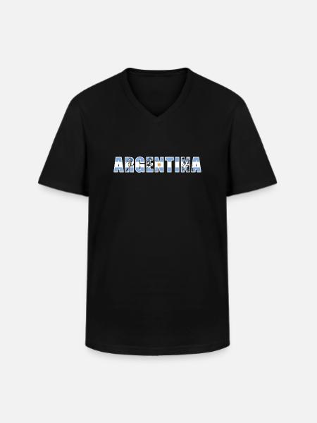 Argentina Rugby - Men's V-Neck T-Shirt - black
