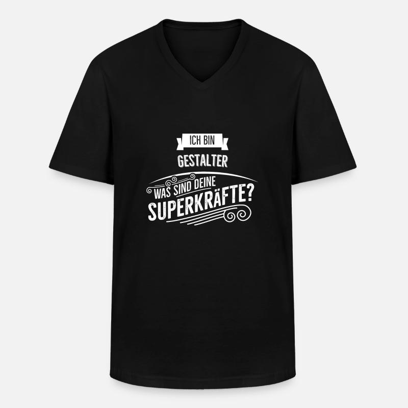 Gestalter - Männer-T-Shirt mit V-Ausschnitt - Schwarz