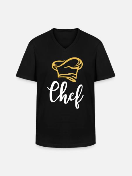 Chef Koch KĂĽchenchef Gourmet - Men's V-Neck T-Shirt - black