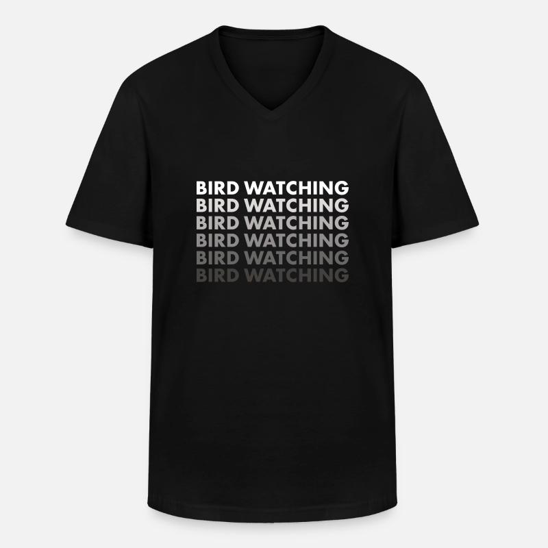 Bird Watcher Bird Watching - Männer-T-Shirt mit V-Ausschnitt - Schwarz
