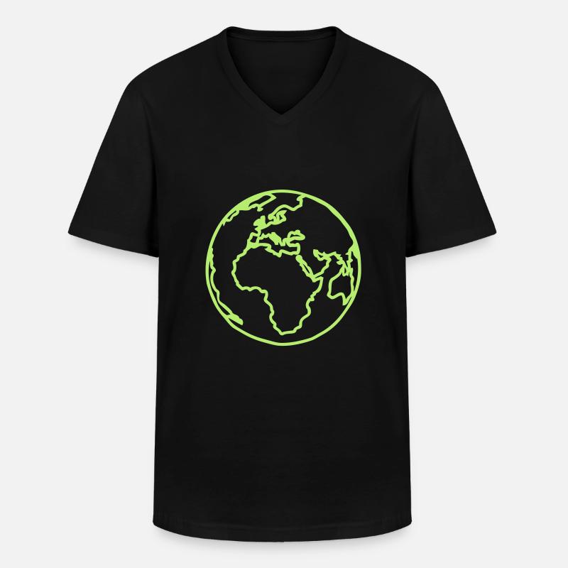 Planeten Erde bleu4 - Männer-T-Shirt mit V-Ausschnitt - Schwarz