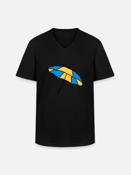 Sonnenschirm - Männer-T-Shirt mit V-Ausschnitt - Schwarz
