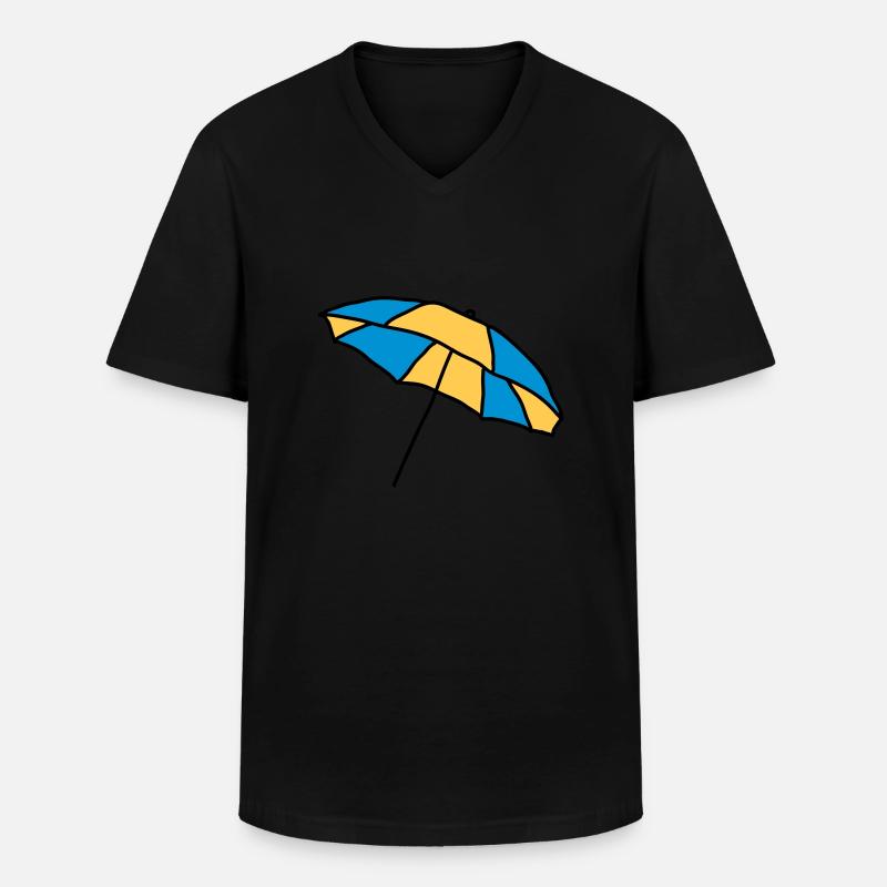 Sonnenschirm - Männer-T-Shirt mit V-Ausschnitt - Schwarz