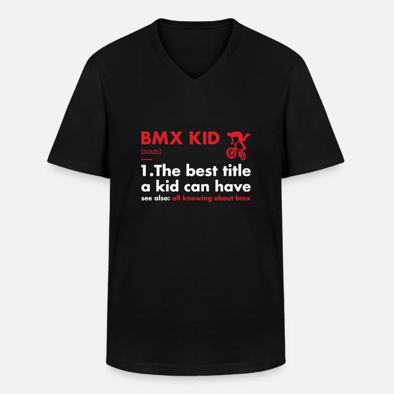 Sport Kid Definition BMX - Männer-T-Shirt mit V-Ausschnitt - Schwarz