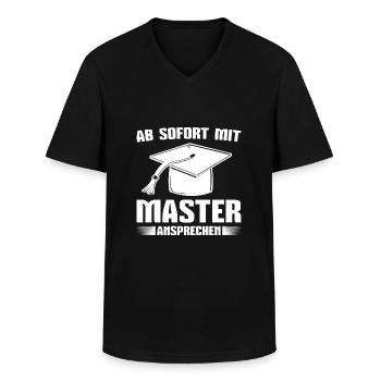 Masterprüfung bestanden Mastertitel Master - Männer-T-Shirt mit V-Ausschnitt - Schwarz - Vorne - AI Model Male 178 dark (178cm)