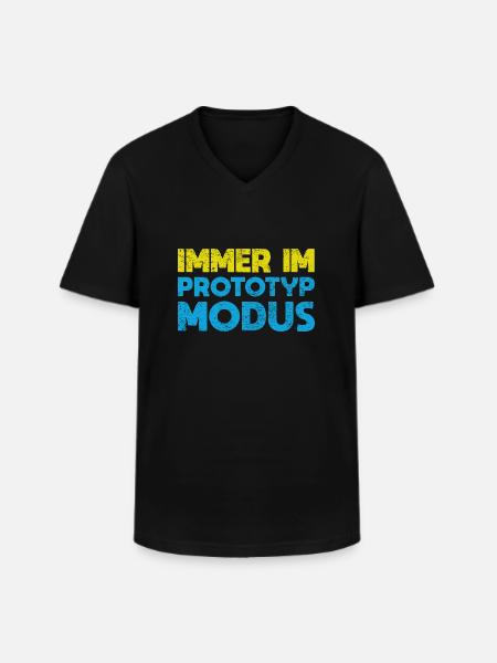 Immer Im Prototyp-Modus - Männer-T-Shirt mit V-Ausschnitt - Schwarz