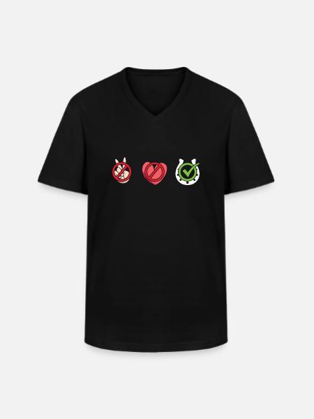 Rider Peace Love Eventing - Men's V-Neck T-Shirt - black
