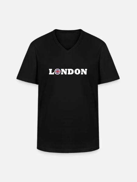 Londres - T-shirt col V Homme - noir