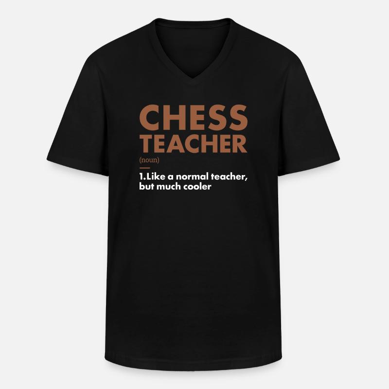 Chess Player Teacher Definition Chess - Männer-T-Shirt mit V-Ausschnitt - Schwarz