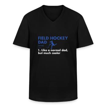 Définition de papa sportif Hockey sur gazon - T-shirt col V Homme - noir - Devant - AI Model Male 178 dark (178cm)