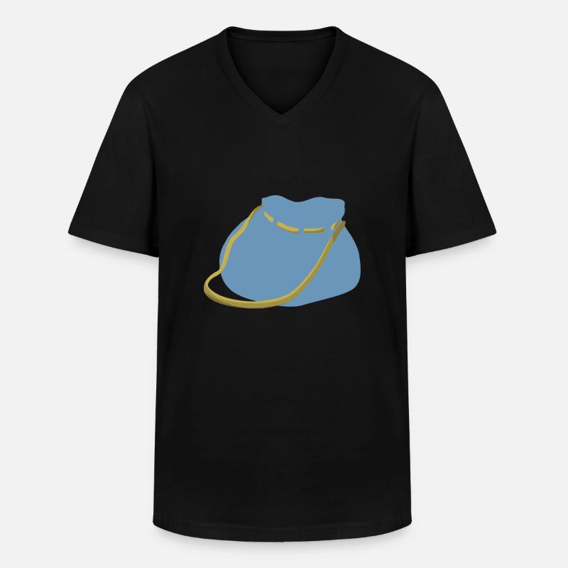 backpack suitcase backpack bag briefcase131 - Men's V-Neck T-Shirt - black