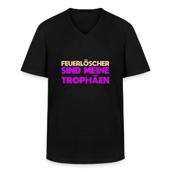 Feuerlöscher Sind Meine Trophäen - Männer-T-Shirt mit V-Ausschnitt - Schwarz - Vorne - AI Model Male 178 dark (178cm)