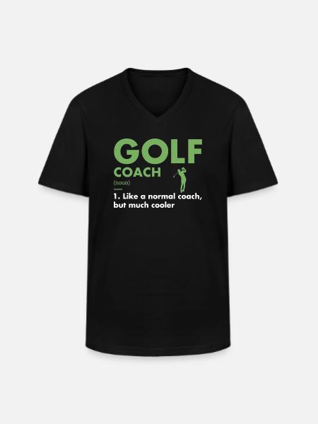 Sport Coach Definition Golf - Men's V-Neck T-Shirt - black