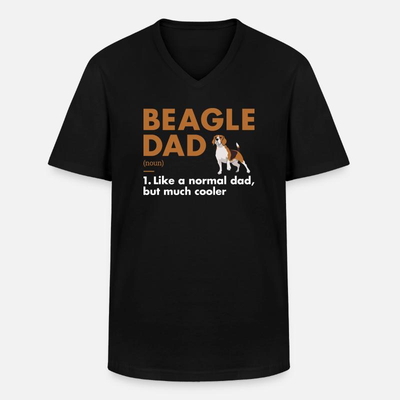 Beagle Dad Definition - Männer-T-Shirt mit V-Ausschnitt - Schwarz