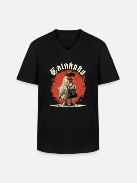 Talahon - Talahuhn - Klassisk herre T-shirt med V-udskæring - sort