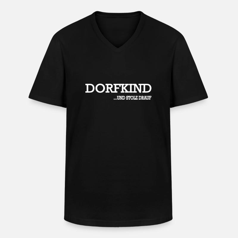 Dorfkind - Männer-T-Shirt mit V-Ausschnitt - Schwarz