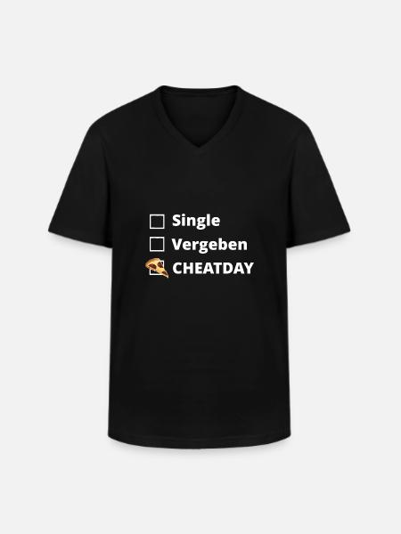 Cheatday - Männer-T-Shirt mit V-Ausschnitt - Schwarz