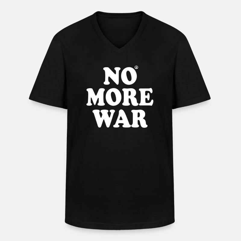 No more war - Männer-T-Shirt mit V-Ausschnitt - Schwarz