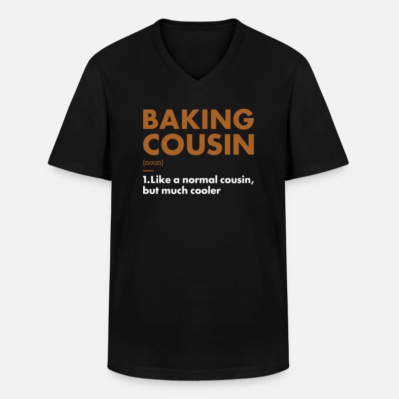 Baker Cousin Définition Cuisson - T-shirt col V Homme - noir
