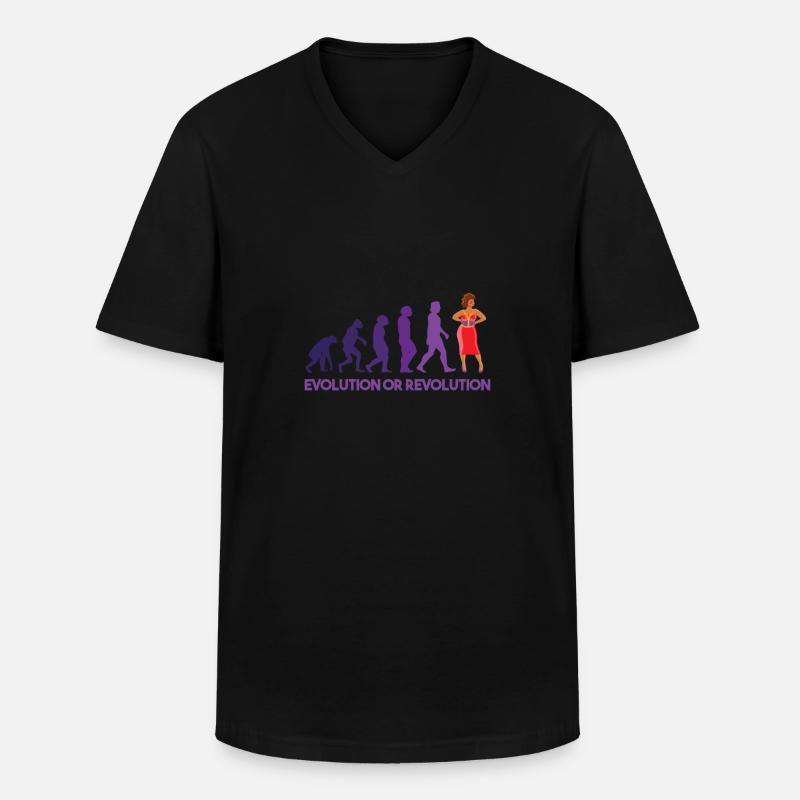 Drag Queen Evolution Oder Revolution - Männer-T-Shirt mit V-Ausschnitt - Schwarz