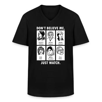 Feministische - Männer-T-Shirt mit V-Ausschnitt - Schwarz - Vorne - AI Model Male 178 dark (178cm)