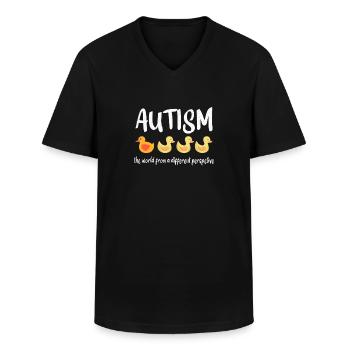 Autism awareness: different perspective - Männer-T-Shirt mit V-Ausschnitt - Schwarz - Vorne - AI Model Male 178 dark (178cm)