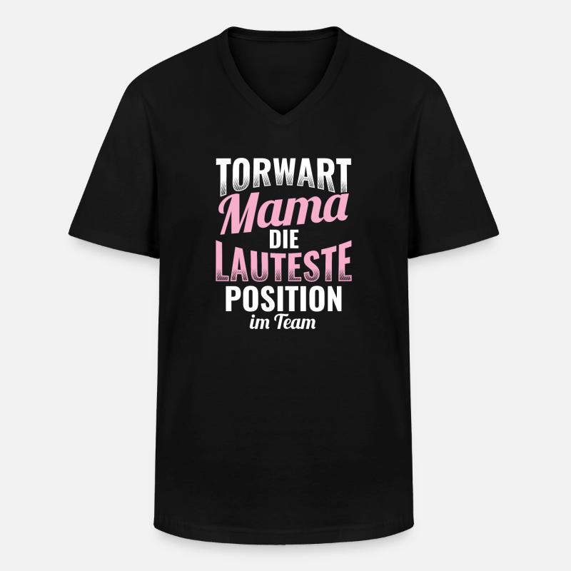 Fußball Geschenkidee Torwart - Männer-T-Shirt mit V-Ausschnitt - Schwarz