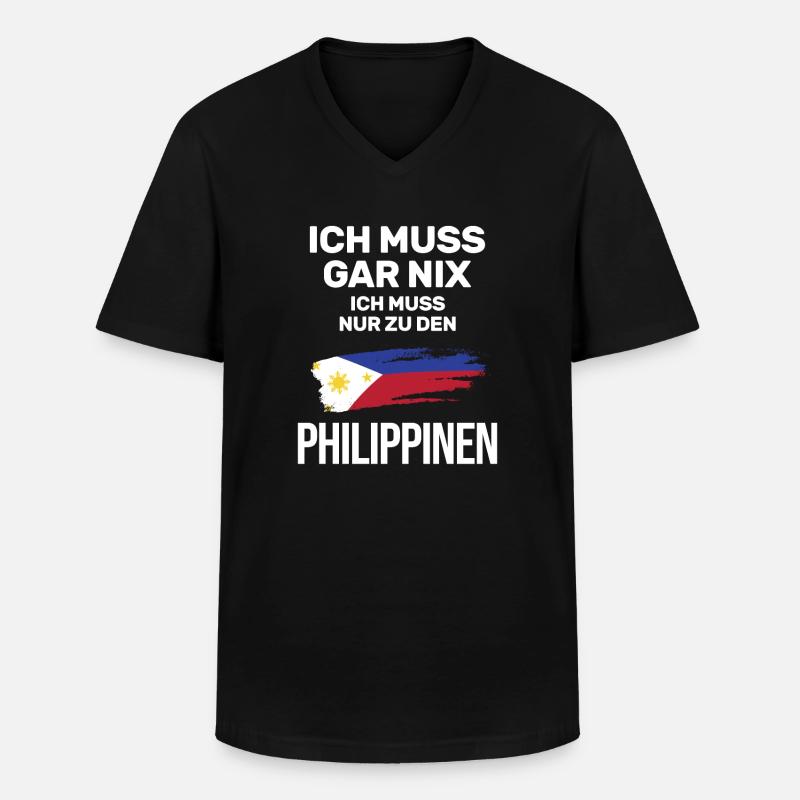 Philippinisch Philippinen Manila - Männer-T-Shirt mit V-Ausschnitt - Schwarz