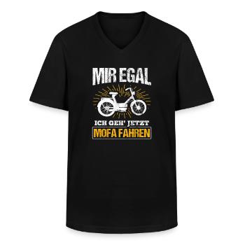 Mofa Moped - Männer-T-Shirt mit V-Ausschnitt - Schwarz - Vorne - AI Model Male 178 dark (178cm)