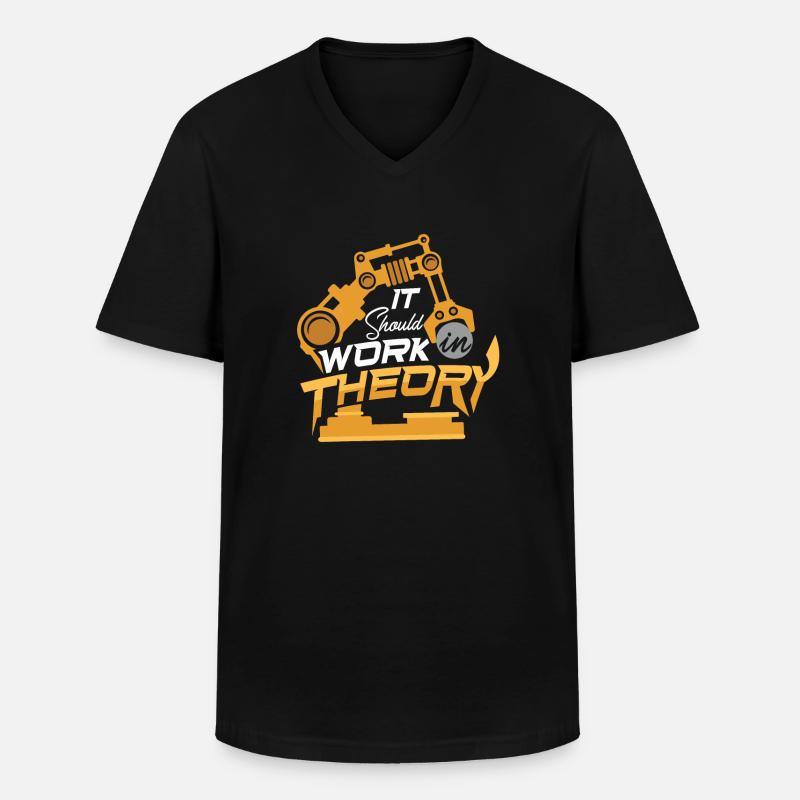 Robotics Machine Learning Robotics Engineering - Männer-T-Shirt mit V-Ausschnitt - Schwarz