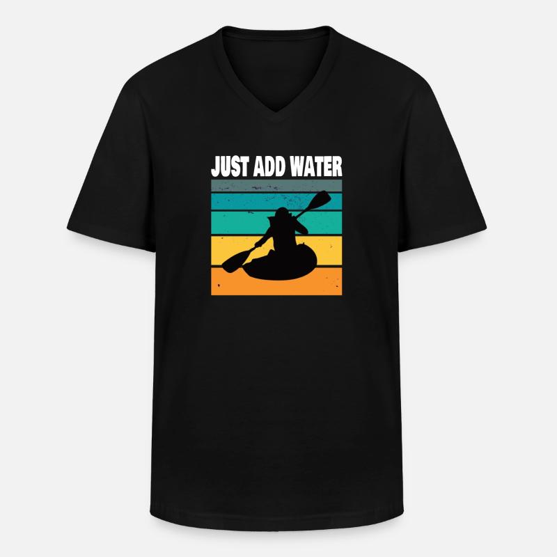 Kajak Kajakfahrer Paddelboot Geschenkidee - Männer-T-Shirt mit V-Ausschnitt - Schwarz