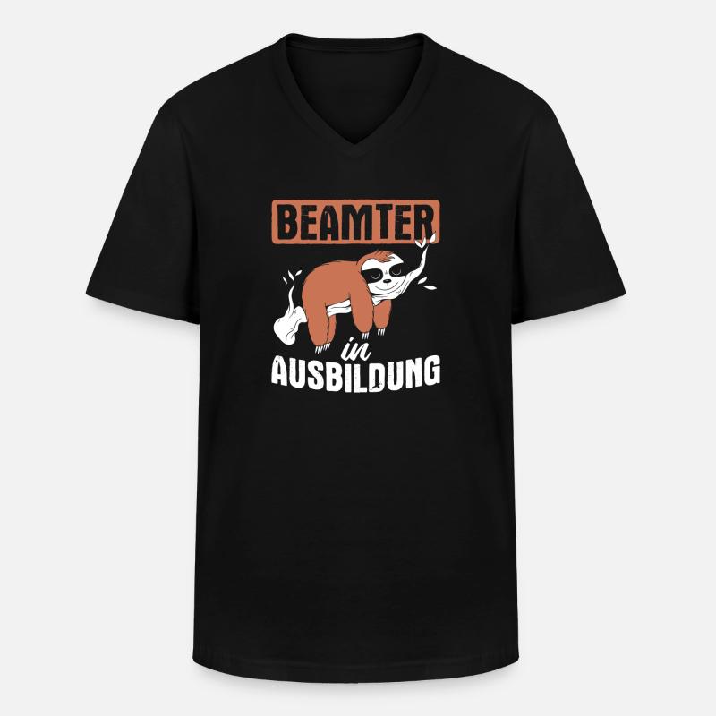 Beamter Beamte - Männer-T-Shirt mit V-Ausschnitt - Schwarz