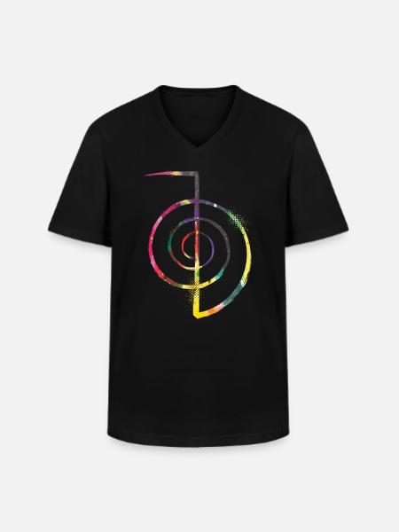 Reiki Symbol - Men's V-Neck T-Shirt - black