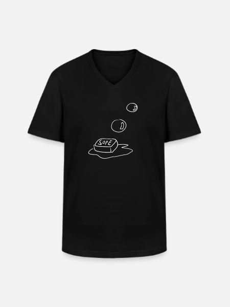 soap soap bubbles - Men's V-Neck T-Shirt - black