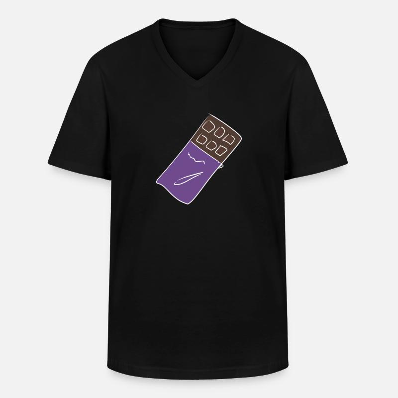 schokolade schoko - Männer-T-Shirt mit V-Ausschnitt - Schwarz