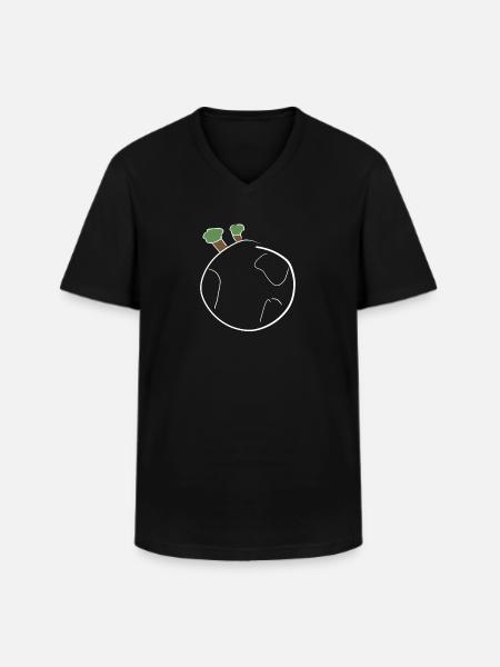 globe - T-shirt col V Homme - noir