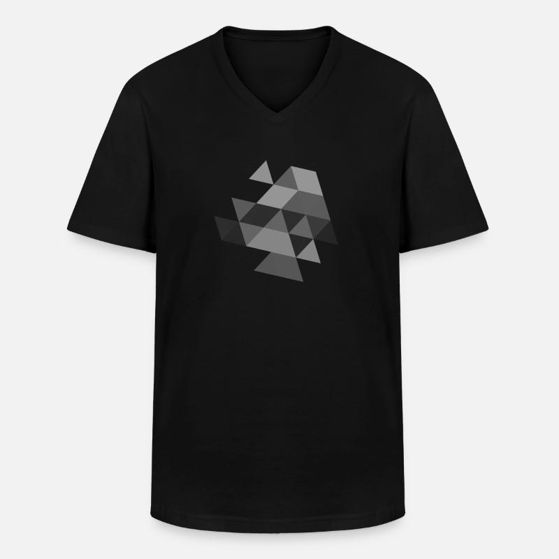 triangle symbol pattern symbol - Men's V-Neck T-Shirt - black